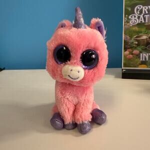 Ty Beanie Boo Magic Pink Unicorn Plush 6” EUC